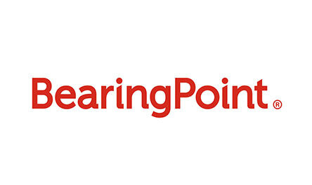 Bearing Point Logo. Client of Huntoffice Interiors