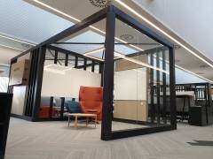 Office Pod - Black Stained Oak Frame